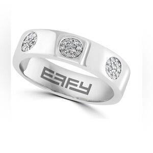 EFFY Sterling Silver diamond band ring
